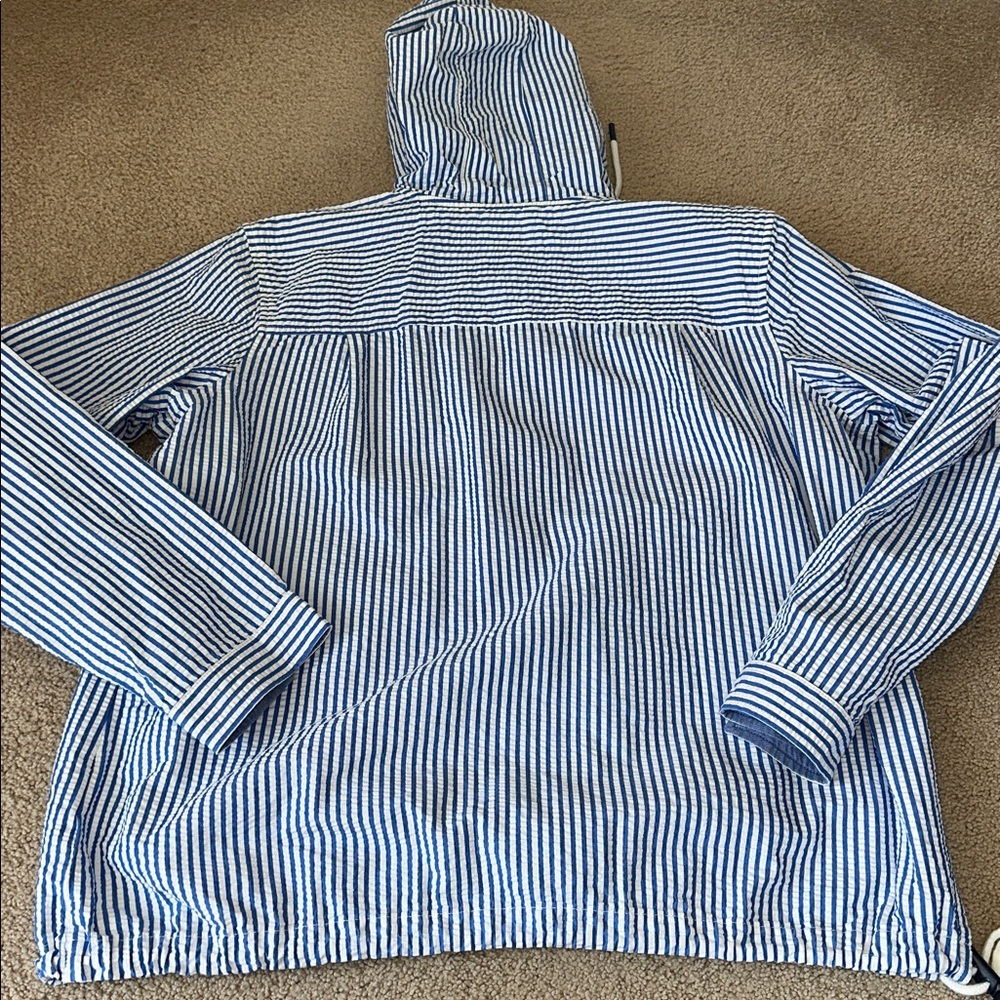 LLBean seersucker Pull Over Jacket - image 8